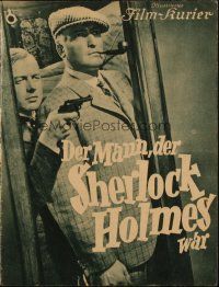 3a0137 MAN WHO WAS SHERLOCK HOLMES German program '37 detective Hans Albers & Heinz Ruhmann!