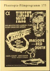 3a0401 MASQUE OF THE RED DEATH German program R80s Vincent Price, different horror images!