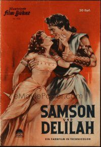 3a0471 SAMSON & DELILAH German program R60s different images of Hedy Lamarr & Victor Mature!
