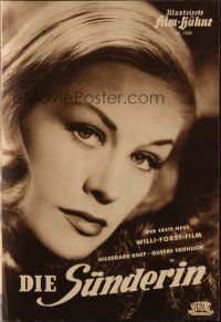 3a0483 SINNER German program '54 bad Hildegard Neff always has men on her mind, different!