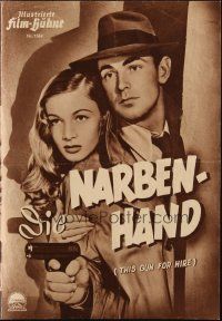 3a0504 THIS GUN FOR HIRE German program '52 different images of Alan Ladd & sexy Veronica Lake!