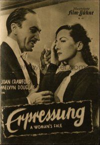3a0161 WOMAN'S FACE German program '38 different images of Joan Crawford & Melvyn Douglas!