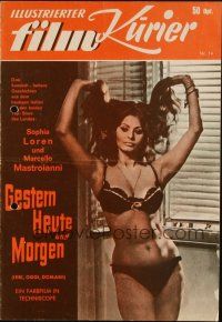 3a0543 YESTERDAY, TODAY & TOMORROW German program '64 sexy Sophia Loren, Mastroianni, De Sica