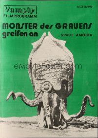 3a0544 YOG: MONSTER FROM SPACE German program '72 cool different rubbery squid monster images!