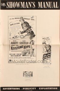 3a0775 ABBOTT & COSTELLO MEET THE KEYSTONE KOPS pressbook '55 Bud & Lou in the movies' maddest days!