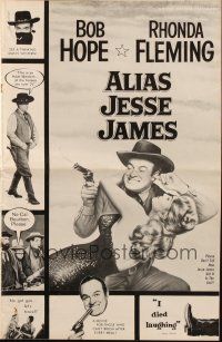 3a0780 ALIAS JESSE JAMES pressbook '59 wacky outlaw Bob Hope & sexy Rhonda Fleming!