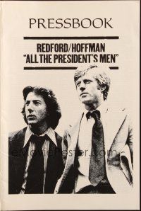 3a0782 ALL THE PRESIDENT'S MEN pressbook '76 Dustin Hoffman & Robert Redford as Woodward & Bernstein