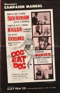3a0847 DOG EAT DOG pressbook '66 sexy Jayne Mansfield, based on When Strangers Meet!
