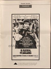 3a0864 FISTFUL OF DOLLARS pressbook '67 Sergio Leone, Clint Eastwood, spaghetti western classic!
