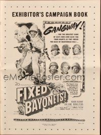 3a0865 FIXED BAYONETS pressbook '51 Samuel Fuller, Richard Basehart, Gene Evans, Korean War!