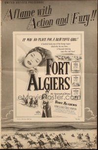 3a0871 FORT ALGIERS pressbook '54 many images of sexy Yvonne de Carlo in Africa!