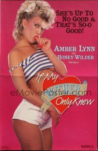 3a0909 IF MY MOTHER ONLY KNEW pressbook '86 sexy naked Amber Lynn & Honey Wilder are up to no good!