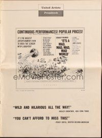 3a0917 IT'S A MAD, MAD, MAD, MAD WORLD pressbook '64 great art of entire cast by Jack Davis!