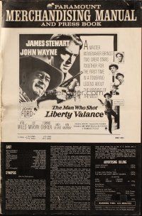 3a0951 MAN WHO SHOT LIBERTY VALANCE pressbook '62 John Wayne & James Stewart together, John Ford
