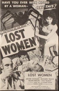 3a0957 MESA OF LOST WOMEN pressbook '52 grown up Jackie Coogan vs super women who kissed & killed!