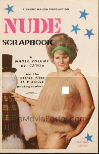 3a0989 NUDE SCRAPBOOK pressbook '64 Barry Mahon, see the secret files of a pin-up photographer!