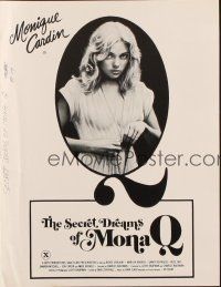 3a1057 SECRET DREAMS OF MONA Q pressbook '77 many images of sexy half-naked Monique Cardin!
