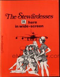 3a1095 STEWARDESSES pressbook '69 sexy Christina Hart, The most talked about girls in America!