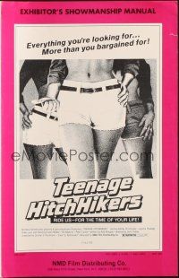 3a1130 TEENAGE HITCH HIKERS pressbook '74 all you're looking for, more than you bargained for!