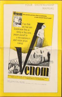 3a1174 VENOM pressbook '66 prepare yourself for a new experience in adult motion pictures!