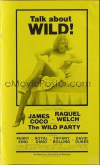 3a1198 WILD PARTY pressbook '75 different image of super sexy Raquel Welch, talk about wild!