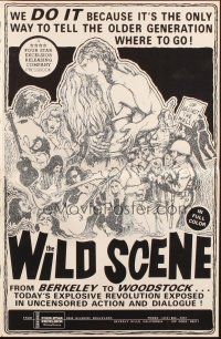3a1200 WILD SCENE pressbook '70 from Berkeley to Woodstock, go to Hell older generation!