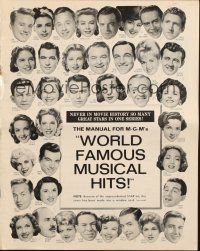 3a1208 WORLD FAMOUS MUSICAL HITS pressbook '60s Judy Garland, Sinatra & all the best pictured!