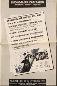 3a1210 WUTHERING HEIGHTS pressbook R63 Laurence Olivier is torn with desire for Merle Oberon!