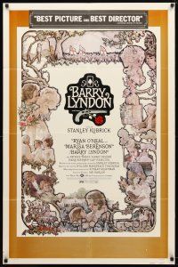3b059 BARRY LYNDON 1sh '75 Stanley Kubrick, Ryan O'Neal, great art of cast!