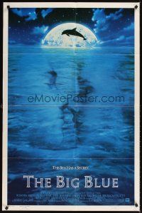 3b068 BIG BLUE int'l 1sh '88 Luc Besson's Le Grand Bleu, cool image of dolphin!