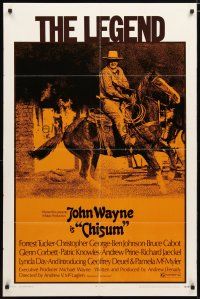 3b155 CHISUM 1sh '70 Andrew V. McLaglen, Forrest Tucker, The Legend big John Wayne!