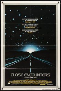3b164 CLOSE ENCOUNTERS OF THE THIRD KIND 1sh '77 Steven Spielberg's sci-fi classic!