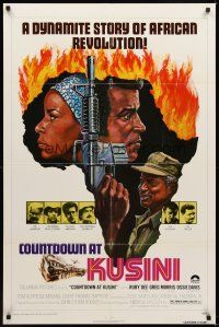 3b180 COUNTDOWN AT KUSINI 1sh '76 a dynamite story of African revolution, C.W. Taylor fiery art!