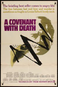3b182 COVENANT WITH DEATH 1sh '67 the line between lust, love and murder is as fragile as her neck