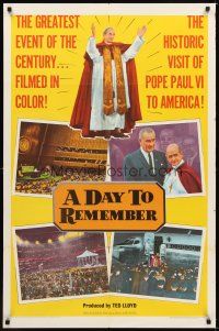 3b202 DAY TO REMEMBER 1sh '65 Pope Paul VI visits the U.S.!