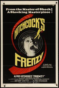 3b309 FRENZY 1sh '72 written by Anthony Shaffer, Alfred Hitchcock's shocking masterpiece!