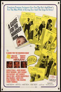 3b360 GUIDE FOR THE MARRIED MAN 1sh '67 Walter Matthau, Robert Morse, Inger Stevens!