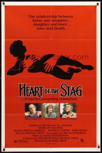 3b372 HEART OF THE STAG 1sh '84 Michael Firth, Bruno Lawrence, it touches everything untouched!