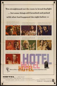 3b394 HOTEL 1sh '67 from Arthur Hailey's novel, Rod Taylor, Catherine Spaak, Karl Malden
