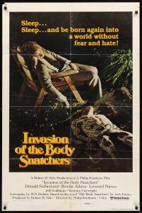 3b428 INVASION OF THE BODY SNATCHERS style B int'l 1sh '78 Kaufman classic remake of space invaders