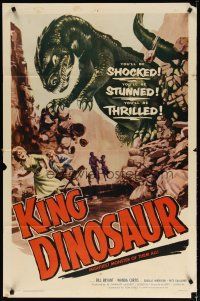 3b454 KING DINOSAUR 1sh '55 cool dinosaur image, mightiest monster of all!!