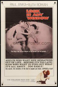 3b488 LOOK IN ANY WINDOW 1sh '61 Paul Anka, Ruth Roman, the morals & mistakes exposed at last!