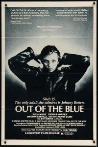 3b602 OUT OF THE BLUE 1sh '80 young punk Linda Manz, directed by Dennis Hopper!