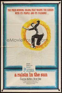 3b670 RAISIN IN THE SUN 1sh '61 Sidney Poitier, from Lorraine Hansberry's prize-winning novel!