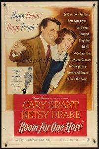 3b693 ROOM FOR ONE MORE 1sh '52 great artwork of Cary Grant & Betsy Drake!