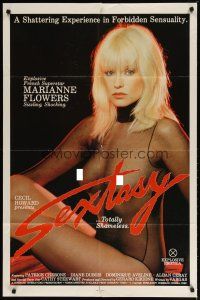 3b739 SEXTASY 1sh '84 sexy explosive French superstar Marianne Flowers is totally shameless!