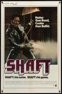 3b741 SHAFT style F int'l 1sh '71 classic image of tough Richard Roundtree shooting gun!