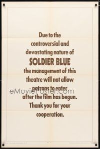 3b773 SOLDIER BLUE style B 1sh '70 Candice Bergen portrait, Peter Strauss, Donald Pleasence!