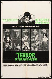 3b844 TERROR IN THE WAX MUSEUM 1sh '73 where you can't tell the living from the dead!