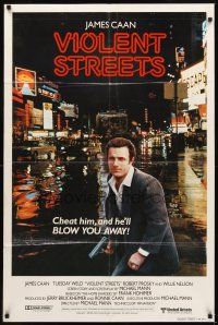 3b856 THIEF int'l 1sh '81 Michael Mann, cool image of James Caan, Violent Streets!